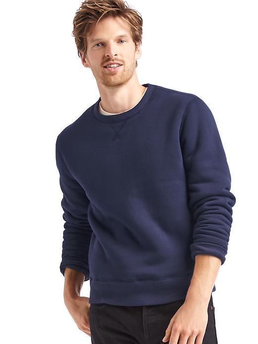 Gap Men Cozy Sherpa Pullover Sweatshirt - Dark Night
