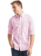 Gap Men Oxford Solid Slim Fit Shirt - Primrose Pink