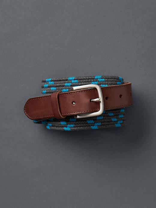 Gap Men Braided Stretch Belt - Blue Slate