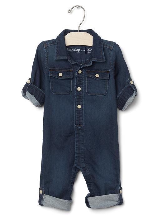 Gap 1969 Supersoft Denim One Piece - Dark Indigo