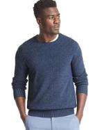 Gap Men Soft Textured Crewneck Sweater - Navy