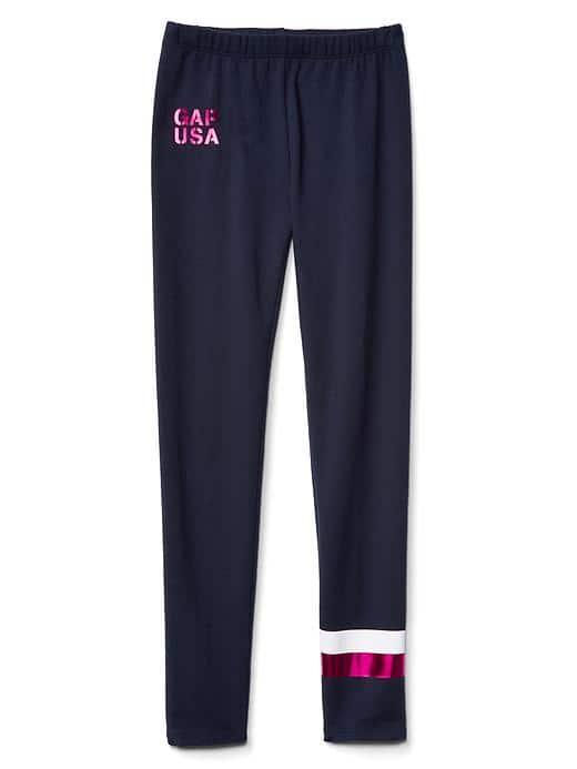 Gap Women Embellished Logo Soft Terry Leggings - Blue Galaxy