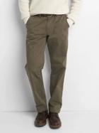 Gap Men Vintage Wash Relaxed Fit Khakis Stretch - Ripe Olive