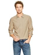 Gap Selvedge Solid Shirt - Khaki