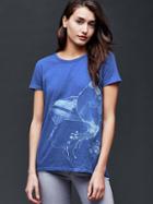 Gap Watercolor Graphic Tee - Imperial Blue