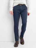 Gap Men Vintage Wash Skinny Fit Khakis Stretch - Navy
