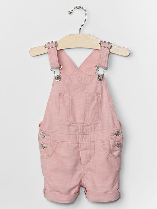 Gap 1969 Pink Chambray Denim Shortalls - Pink Chambray