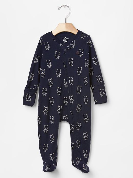 Gap Favorite Footed Bear One Piece - Blue Galaxy
