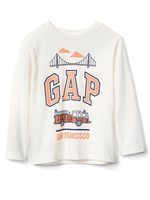 Gap City Logo Long Sleeve Tee - New Off White