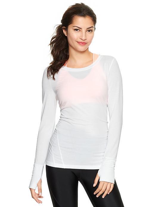 Gap Gapfit Breathe Long Sleeve T - White