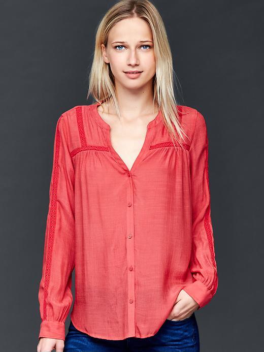 Gap Crochet Blouse - Buoy Red