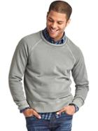 Gap Men Raglan Fleece Sweatshirt - Mercury Grey