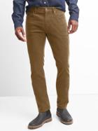 Gap Men Stretch Slim Fit Cords - Brown Chestnut