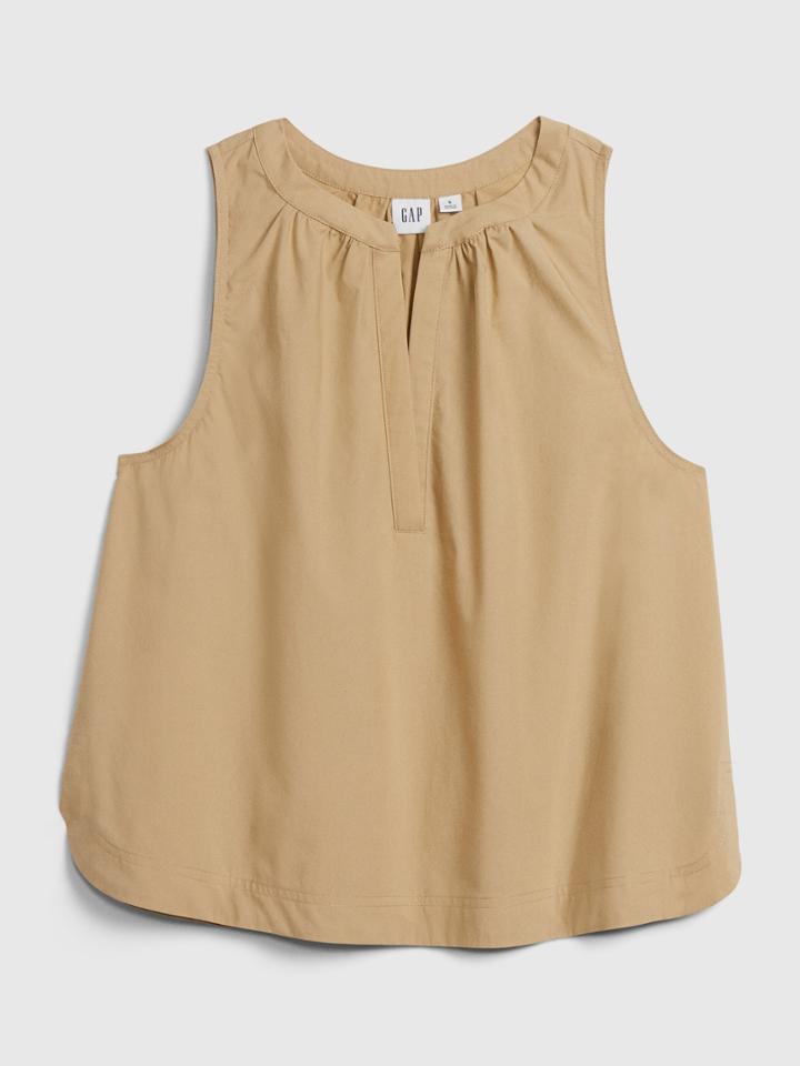 Sleeveless Top In Poplin