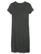 Gap Women Rib Knit T Shirt Dress - Olive