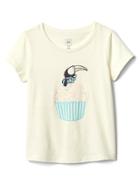 Gap Embellished Graphic Short Sleeve Tee - Toucan