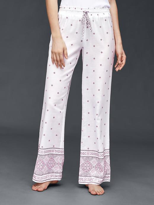 Gap Women Wide Leg Print Pants - Pink Geo