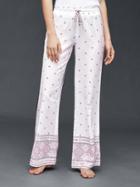 Gap Women Wide Leg Print Pants - Pink Geo