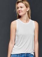 Gap Women Jersey Tank - White