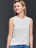 Gap Women Jersey Tank - White