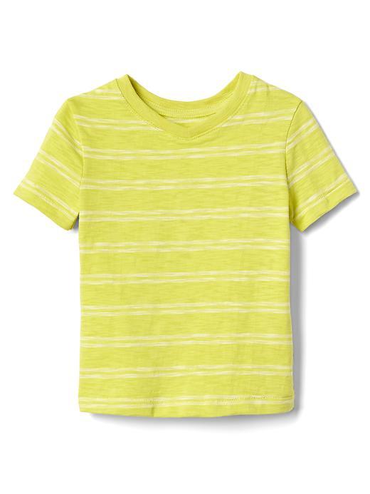 Gap Double Stripe Slub Tee - Phosphorus