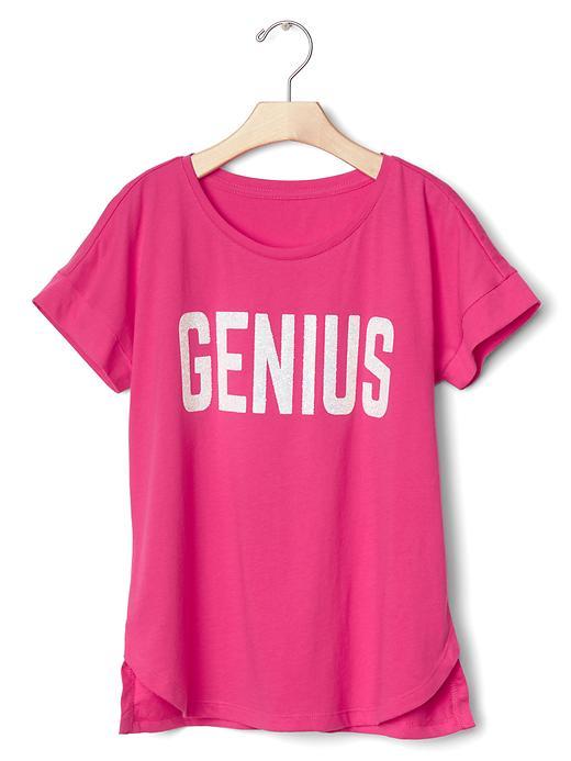 Gap Glitter Genius Graphic Tee - Royal Fuchsia