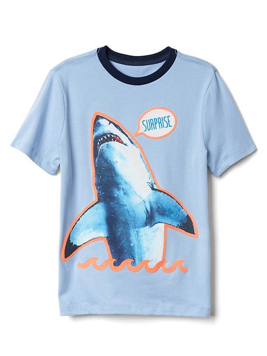 Gap Women Graphic Short Sleeve Tee - Oasis Blue