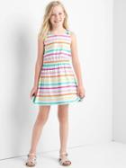 Gap Print Bow Tank Dress - Multi Stripe