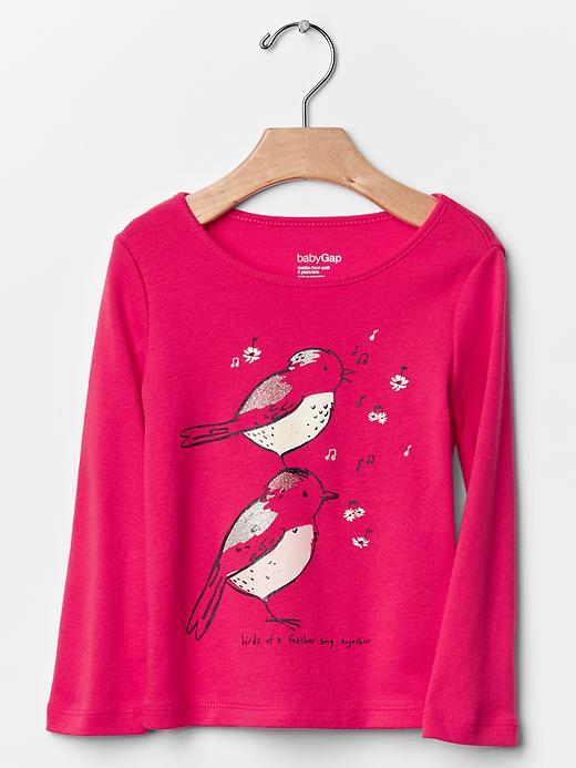 Gap Spring Graphic Long Sleeve Tee - Summer Azalea