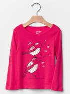 Gap Spring Graphic Long Sleeve Tee - Summer Azalea