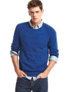 Gap Men Wool Crewneck Sweater - Bold Blue