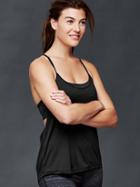 Gap Women Coolmax Layer Shelf Tank - True Black