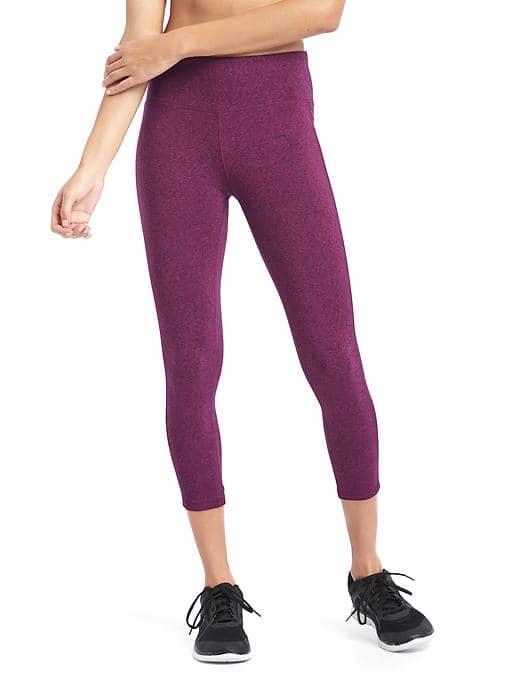 Gap Women Gapfit Gfast Performance Cotton Capris - Plum Heather