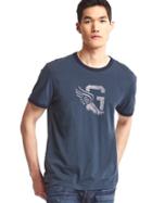 Gap Men Summer Sports G Logo Ringer Tee - Vintage Navy