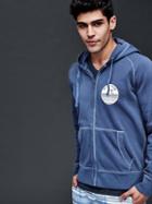 Gap Men Sun Wash Surf Local Zip Hoodie - Deep Cobalt