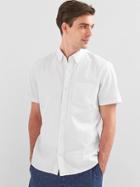 Gap Men Seersucker Short Sleeve Shirt - White