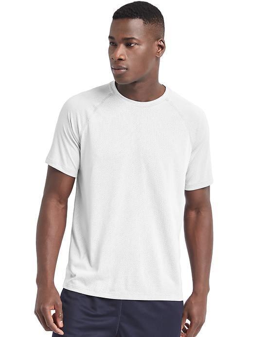 Gap Men Aeromesh Raglan Crew Tee - White