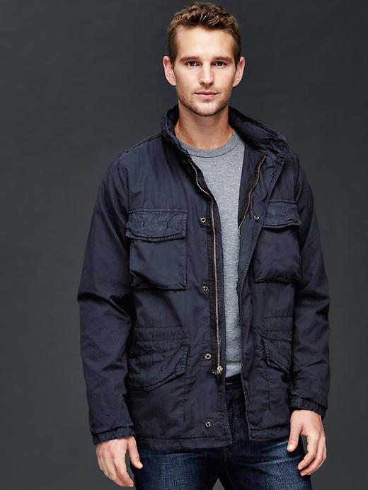 Gap Men Poplin Fatigue Jacket - New Classic Navy