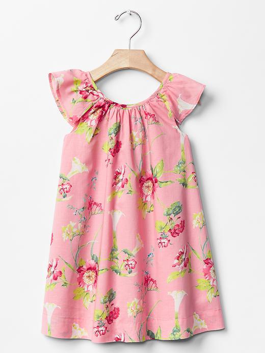 Gap Floral Flutter Shift Dress - Pink Floral