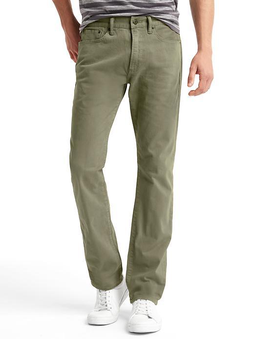 Gap Men Stretch 1969 Broken Twill Slim Fit Jeans - Olive