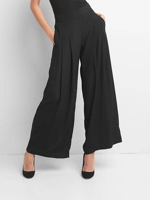 Gap Women Drapey Wide Leg Pants - True Black