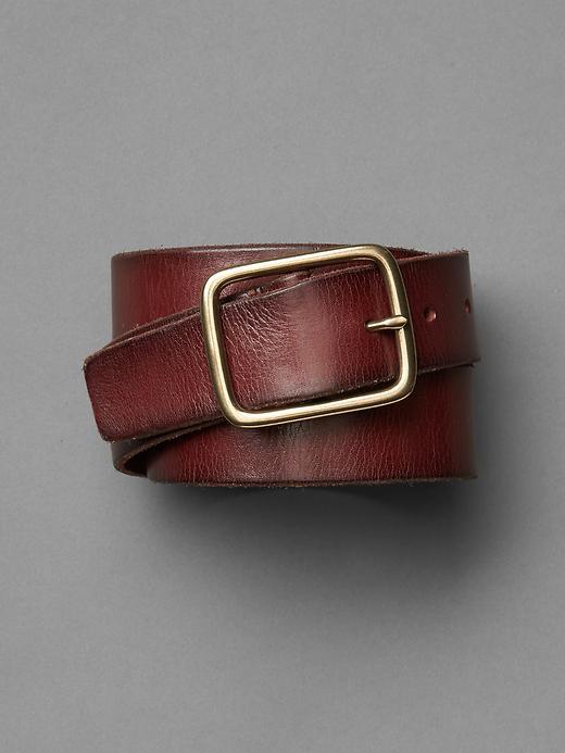 Gap Men Rugged Leather Belt - Dark Brown