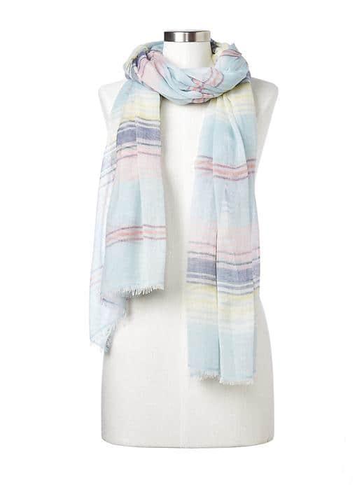 Gap Women Wool Multicolor Stripe Scarf - Brook