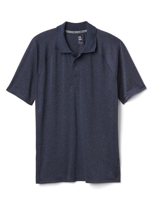 Gap Men Breathe Pique Polo - Blue Galaxy