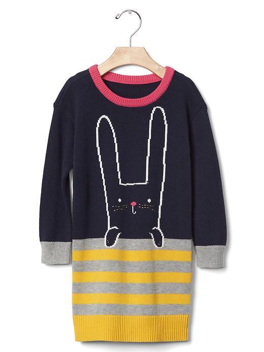 Gap Intarsia Bunny Sweater Dress - Bunny