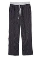 Gap Women Poplin Roll Sleep Pants - Dots Dark Indigo