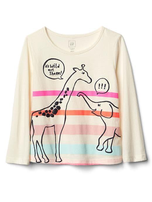 Gap Graphic Long Sleeve Tee - Giraffe