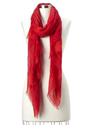 Gap Large Plaid Scarf - Pepper Red