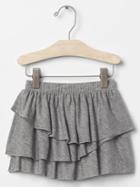 Gap Asymmetric Ruffle Skirt - Grey Heather