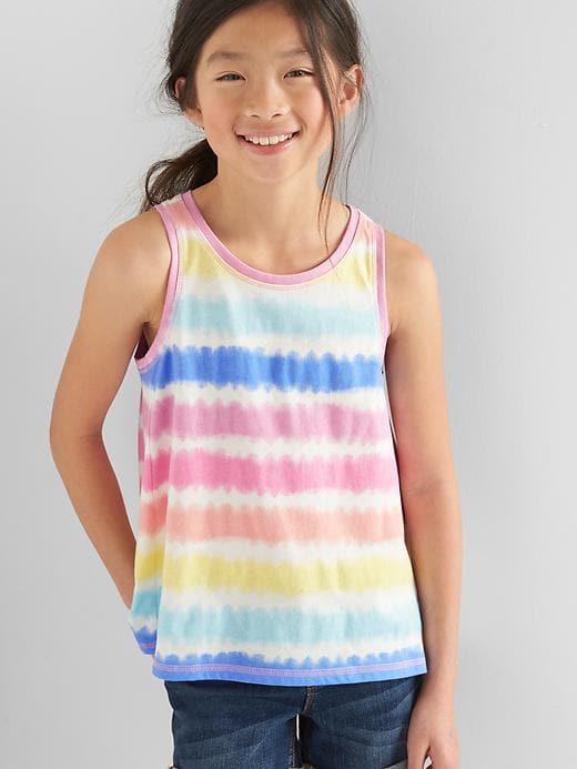 Gap Print Keyhole Tank - Multi Stripe